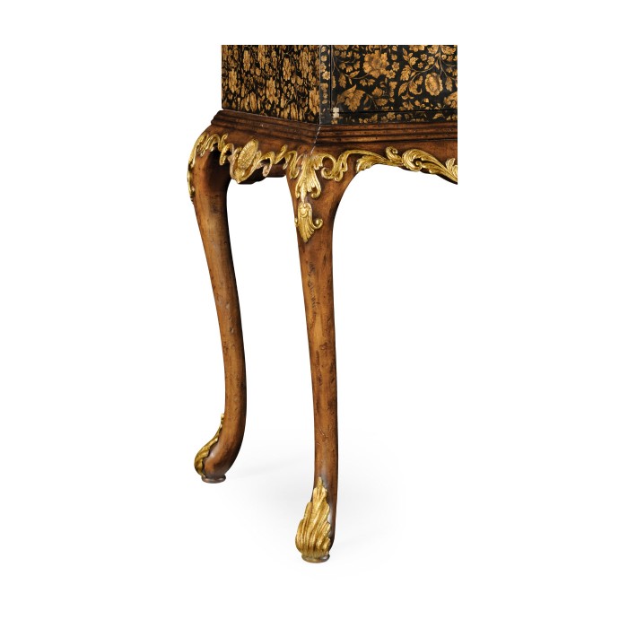 Black Chinoiserie Drinks Cabinet