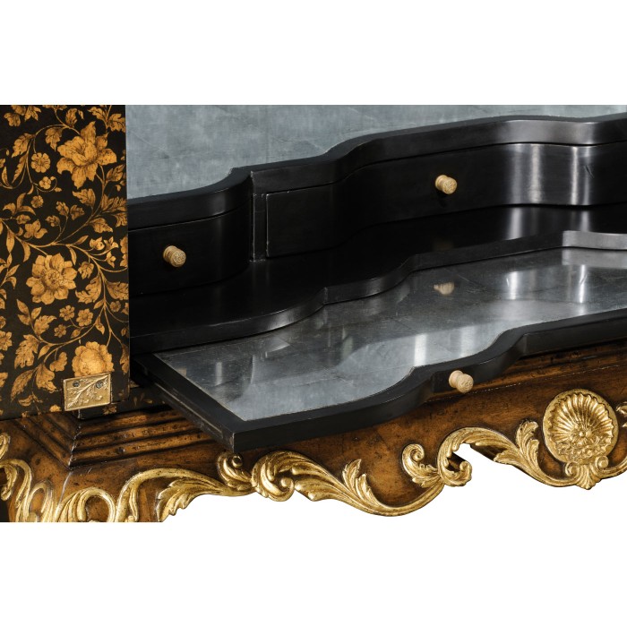 Black Chinoiserie Drinks Cabinet