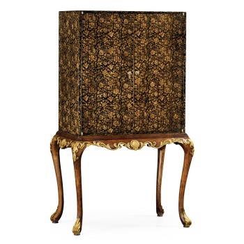 Black Chinoiserie Drinks Cabinet