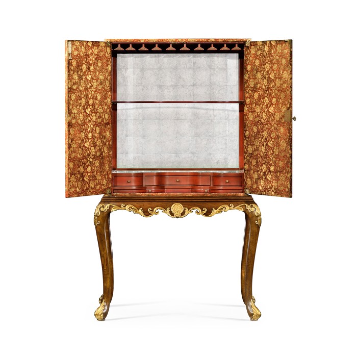 Red Chinoiserie Drinks Cabinet