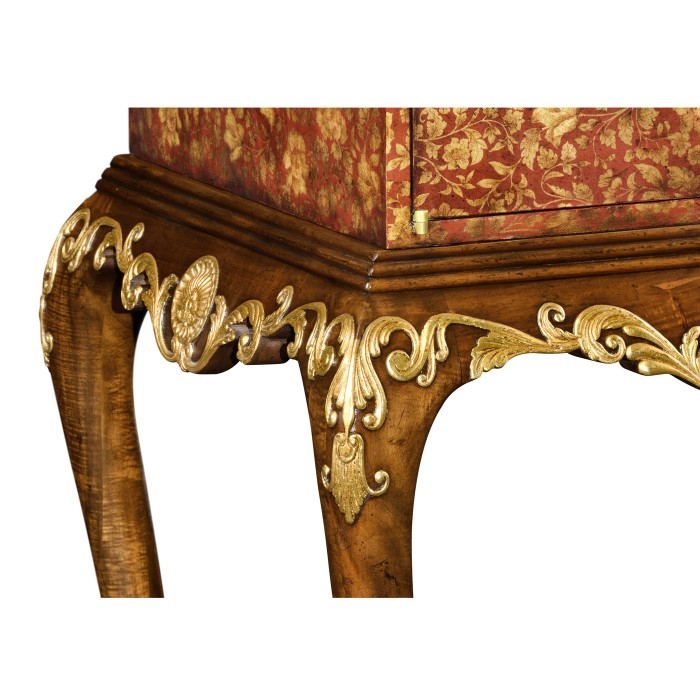 Red Chinoiserie Drinks Cabinet