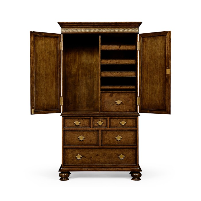 Walnut gentleman's wardrobe