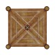 Walnut Leather Games Table with Geometric Inlays
