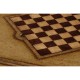 Walnut Leather Games Table with Geometric Inlays
