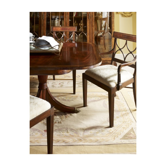 Regency Crotch Walnut Extending Dining Table 76