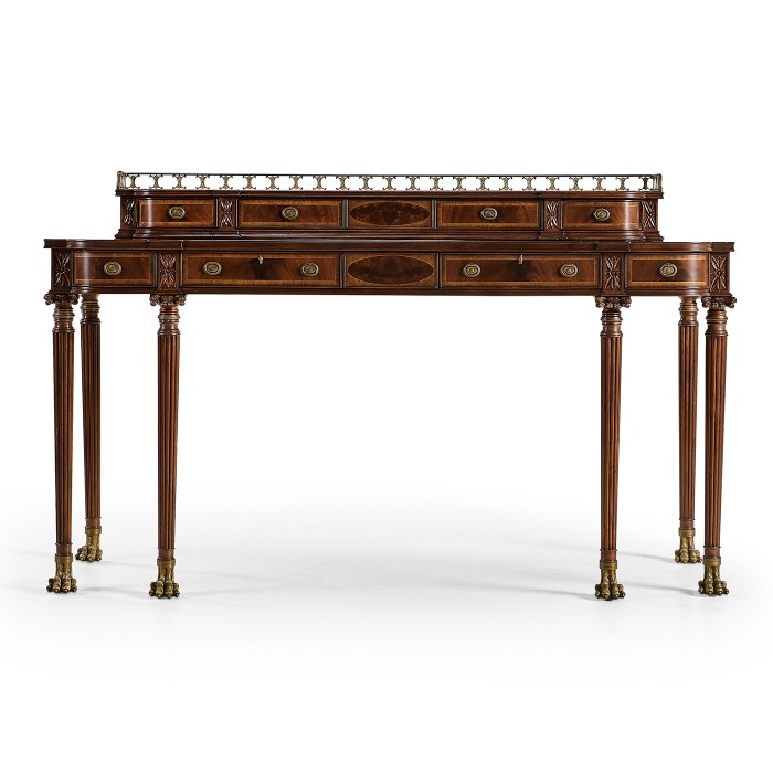 Buffet or Serving Table with Brass Gallery (Mahogany)