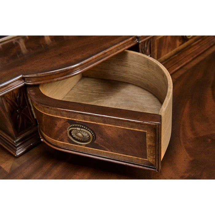 Buffet or Serving Table with Brass Gallery (Mahogany)