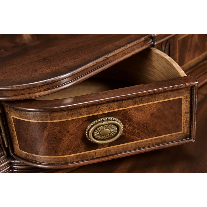Buffet or Serving Table with Brass Gallery (Mahogany)