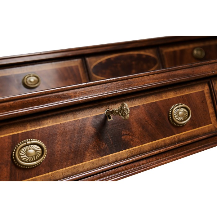 Buffet or Serving Table with Brass Gallery (Mahogany)
