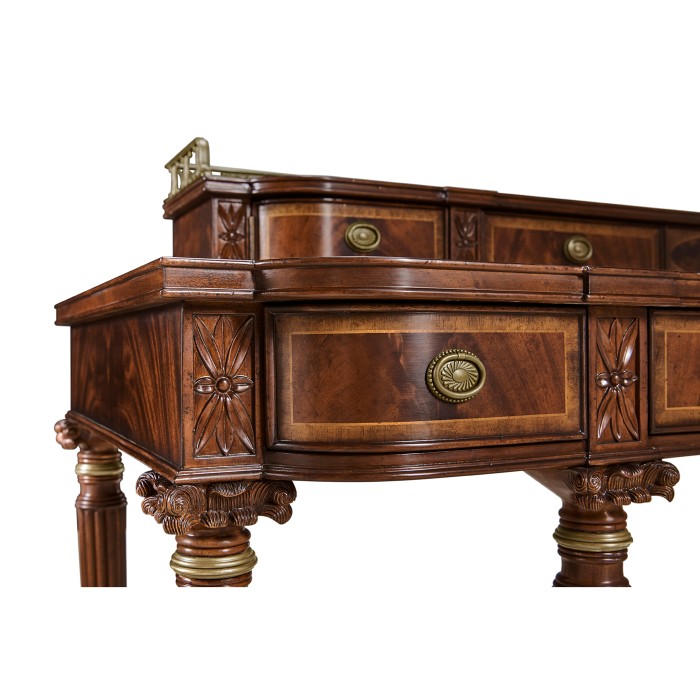 Buffet or Serving Table with Brass Gallery (Mahogany)