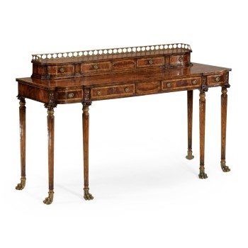 Buffet or Serving Table with Brass Gallery (Mahogany)
