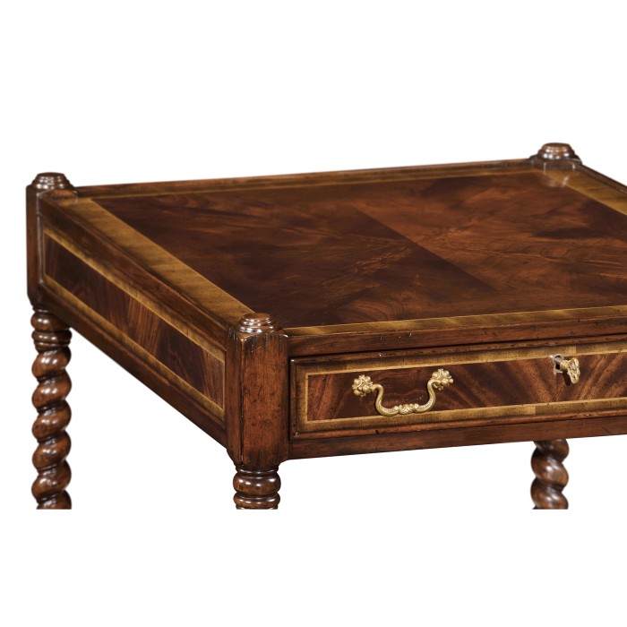 Regency Style Square Side Table (Mahogany)