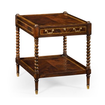 Regency Style Square Side Table (Mahogany)