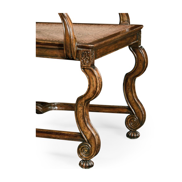 Continental chair with panelled caned back (Arm)