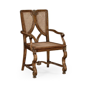 Continental chair with panelled caned back (Arm)