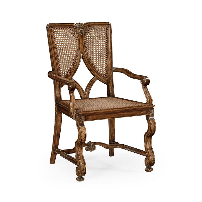 Continental chair with panelled caned back (Arm)