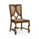 Continental Side Chair with Panelled Caned Back