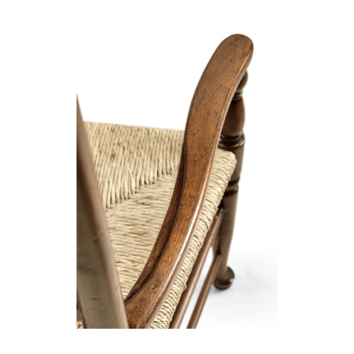 Traditional Ladderback Walnut Dining Arm Chair
