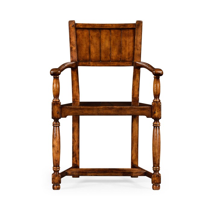 Planked walnut chair (Arm)