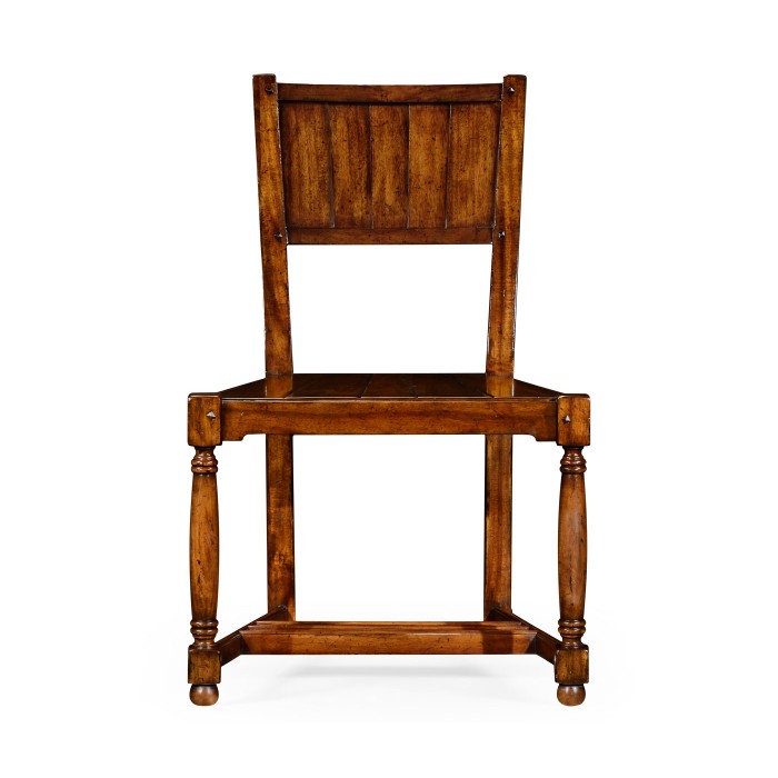Planked walnut chair (Side)