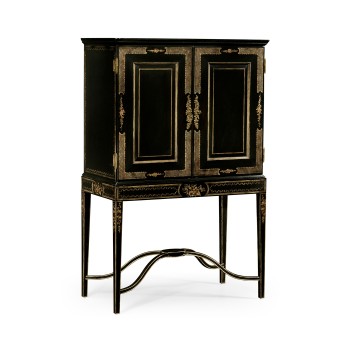 Formal Black & Gold Drinks Cabinet