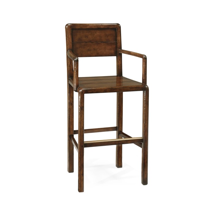 Planked walnut barstool (Arm)