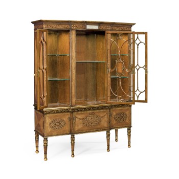 Satinwood Display Cabinet