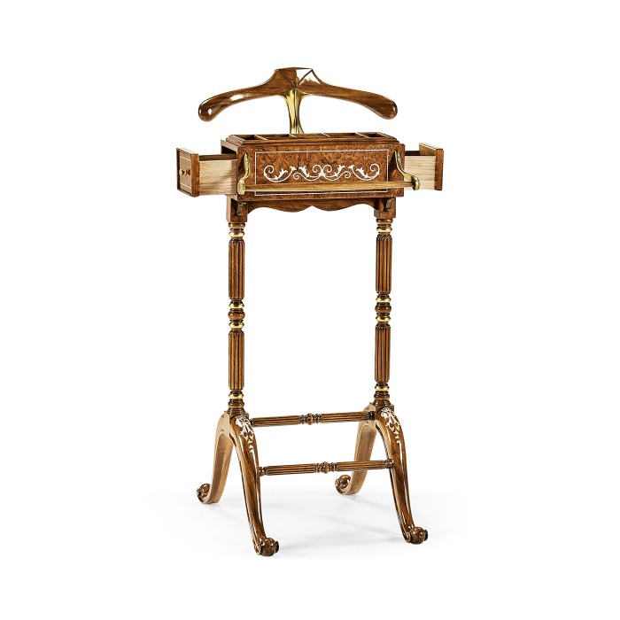 Burl & Mother of Pearl Valet Stand