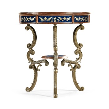Lapis Blue Églomisé Side Table