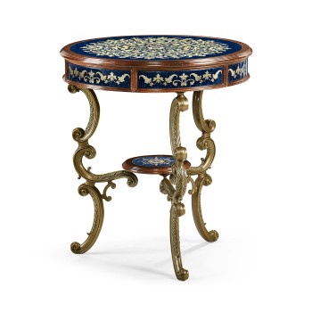 Lapis Blue Églomisé Side Table