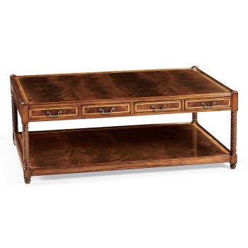 Rectangular Regency Style Mahogany Coffee Table