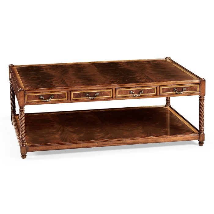 Rectangular Regency Style Mahogany Coffee Table