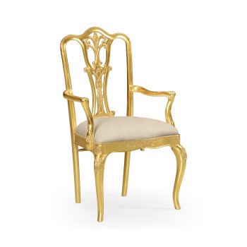 Gilded 18th Century Dining Arm Chair
