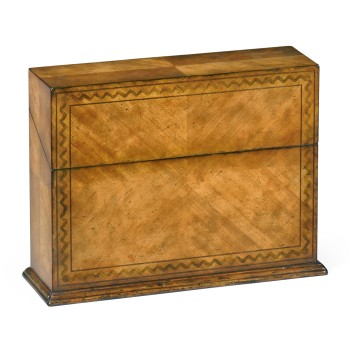 Rectangular Walnut Rope Twist Placemat Box