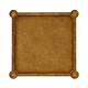 Rope veneered square side table