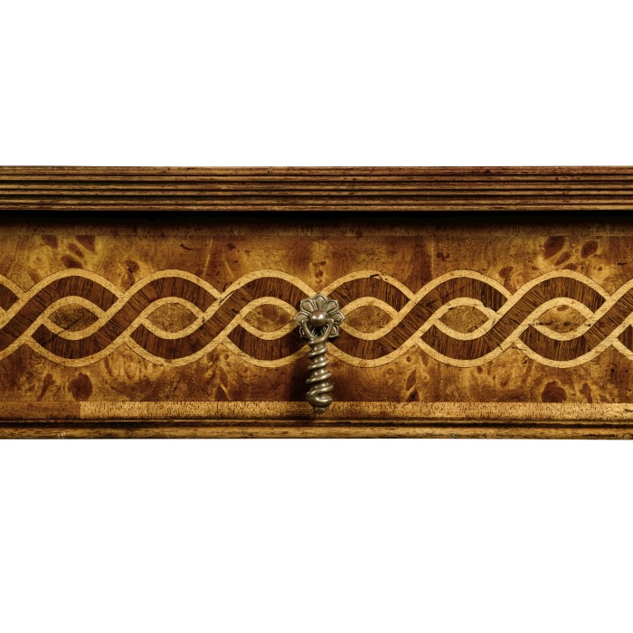 Rope veneered square side table