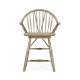 Windsor Style Grey Oak Arm Chair Counter Stool