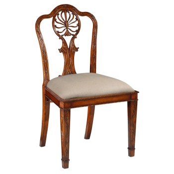 Adam Style Rococo Dining Side Chair Straight Leg
