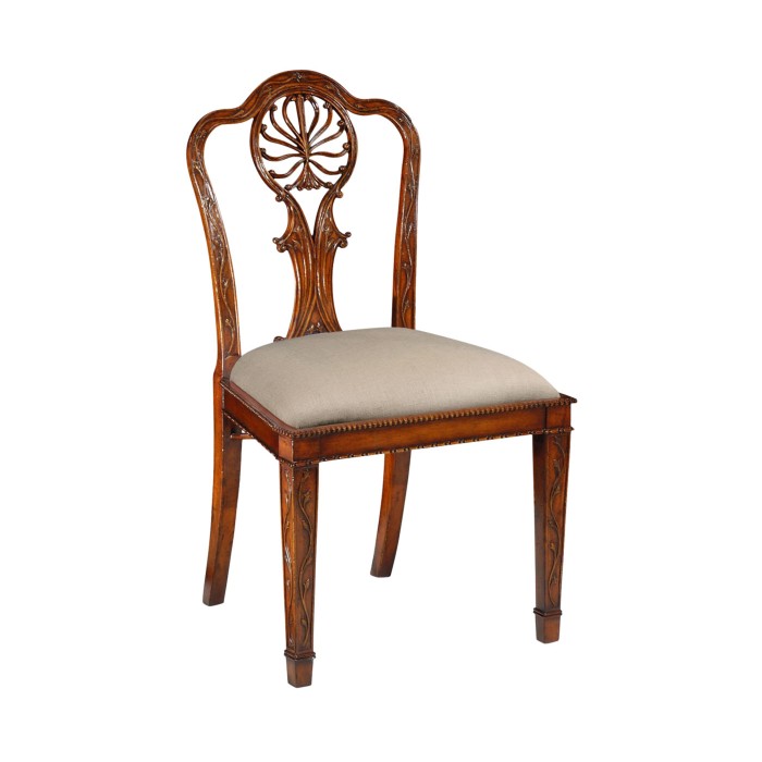 Adam Style Rococo Dining Side Chair Straight Leg