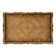 Rectangular satinwood coffee table with carved raised top