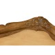 Rectangular satinwood coffee table with carved raised top