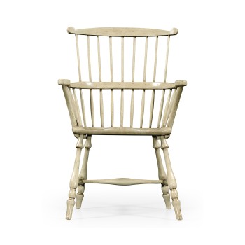 Grey Painted Windsor Chair (Arm)