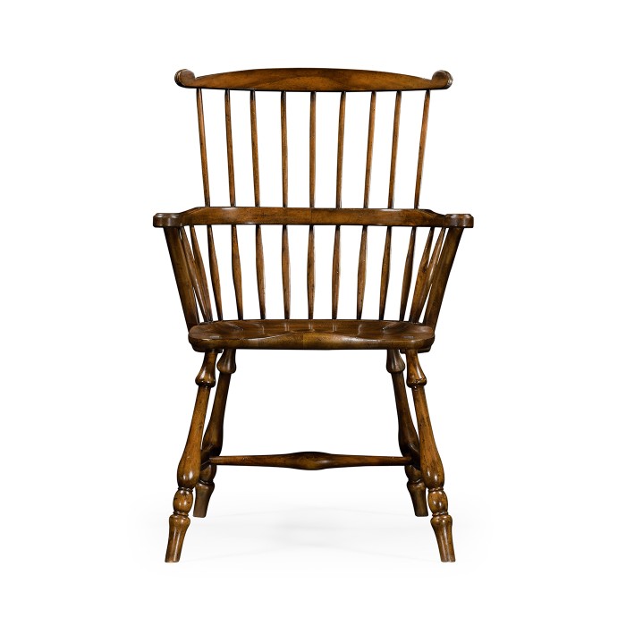 Windsor Walnut Arm Chair