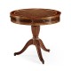 Mahogany Drum Table (Red Leather)