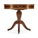 Mahogany Drum Table (Green Leather)