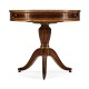 Mahogany Drum Table (Green Leather)