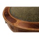 Mahogany Drum Table (Green Leather)