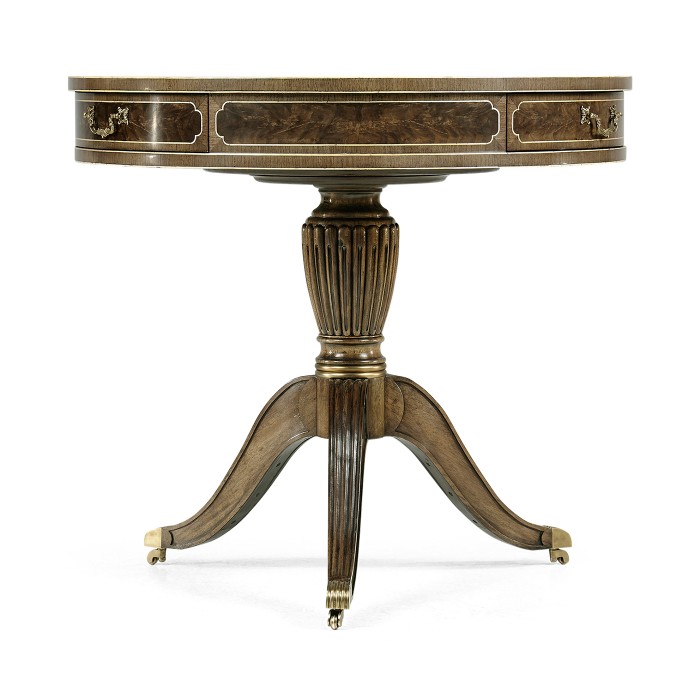 Bleached Mahogany Drum Table