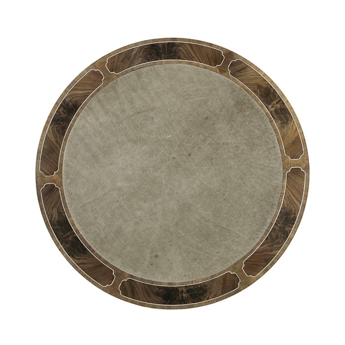 Bleached Mahogany Drum Table