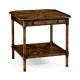 Rustic walnut two-tier table
